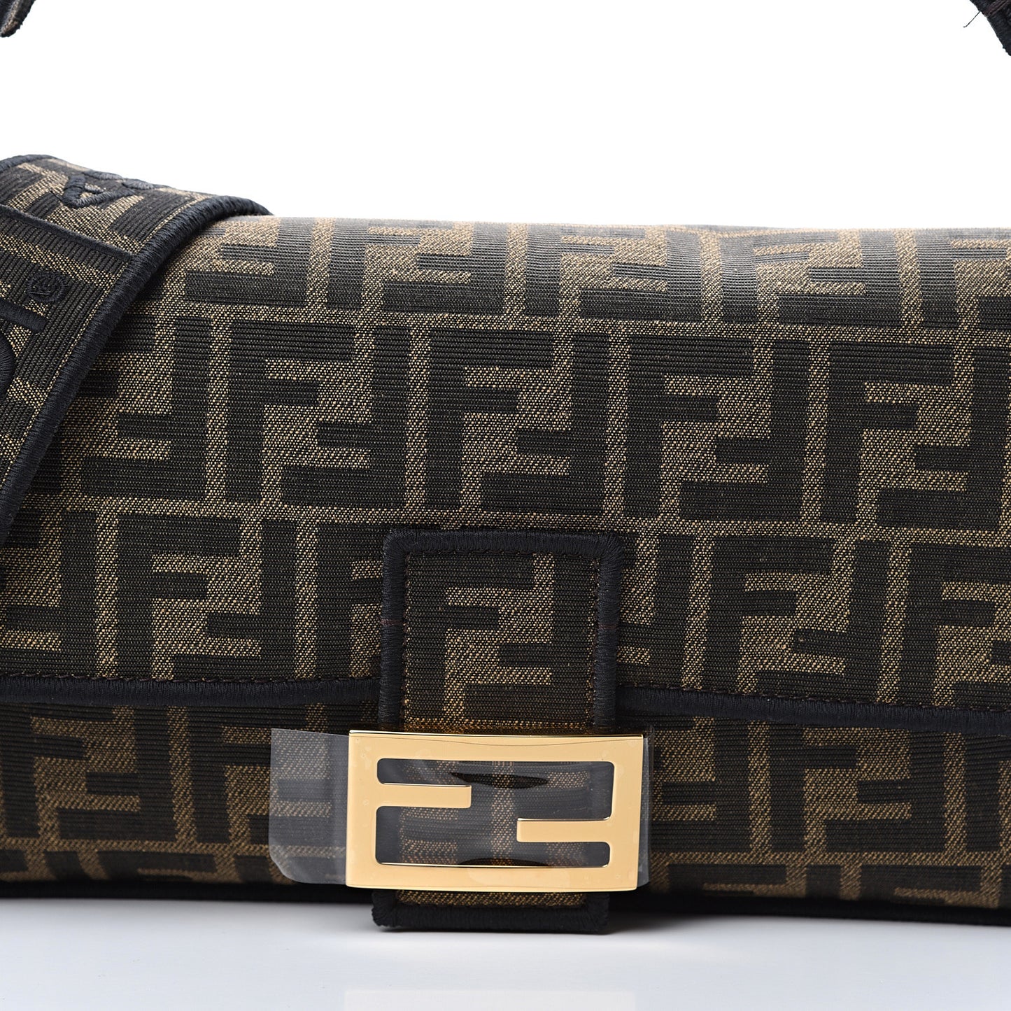 Fabric Jacquard FF 1974 Medium Baguette Tobacco Moro Black