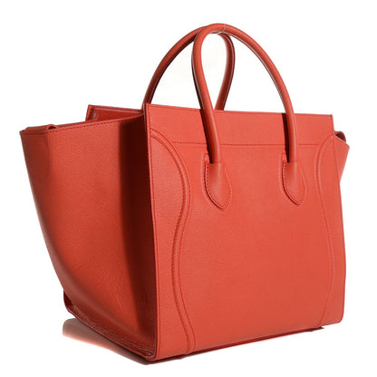 Celine Grained Calfskin Medium Phantom Luggage Coral 3 of 9
