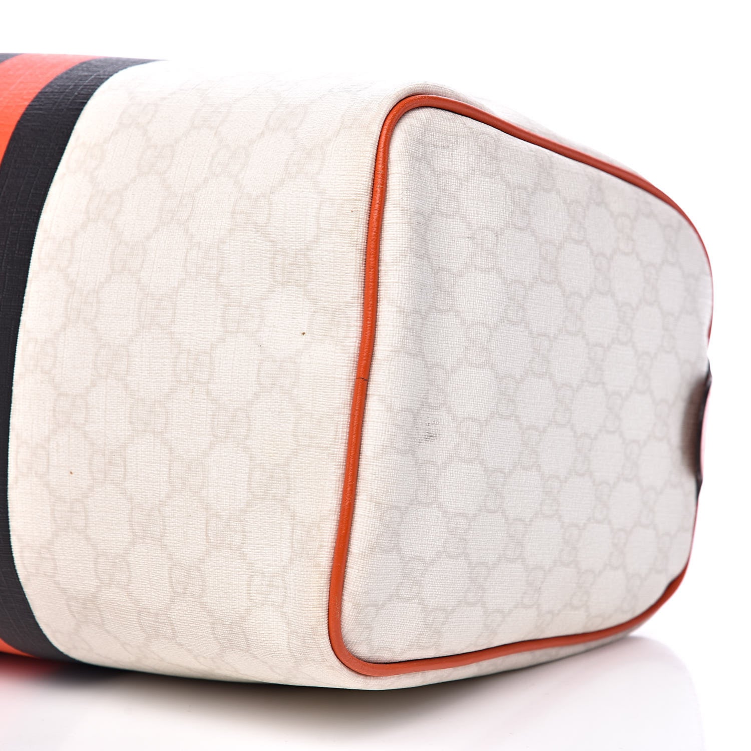 Gucci GG Plus Monogram Web Stripe Medium Joy Boston Orange 9 of 17
