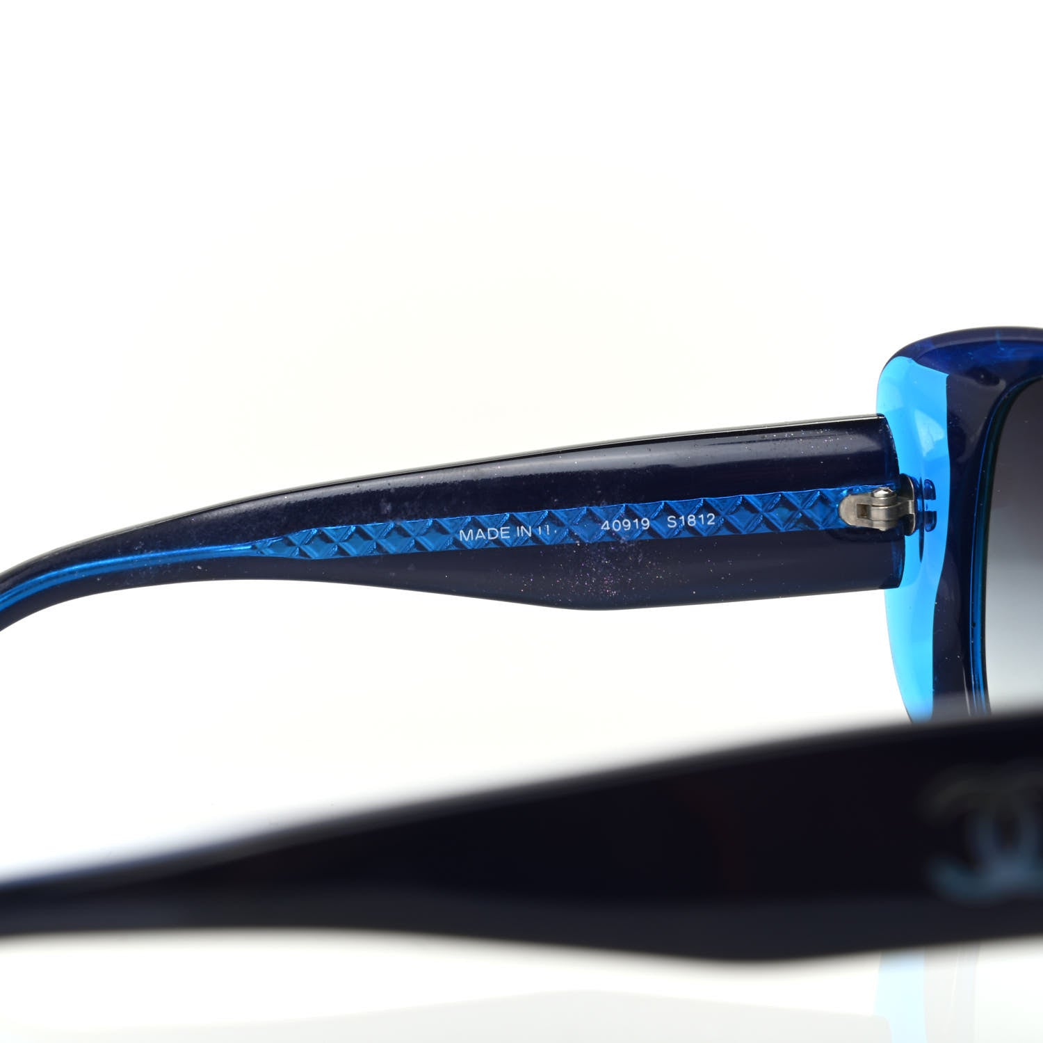 Chanel Mother of Pearl CC Sunglasses 40919 Blue 5 of 7