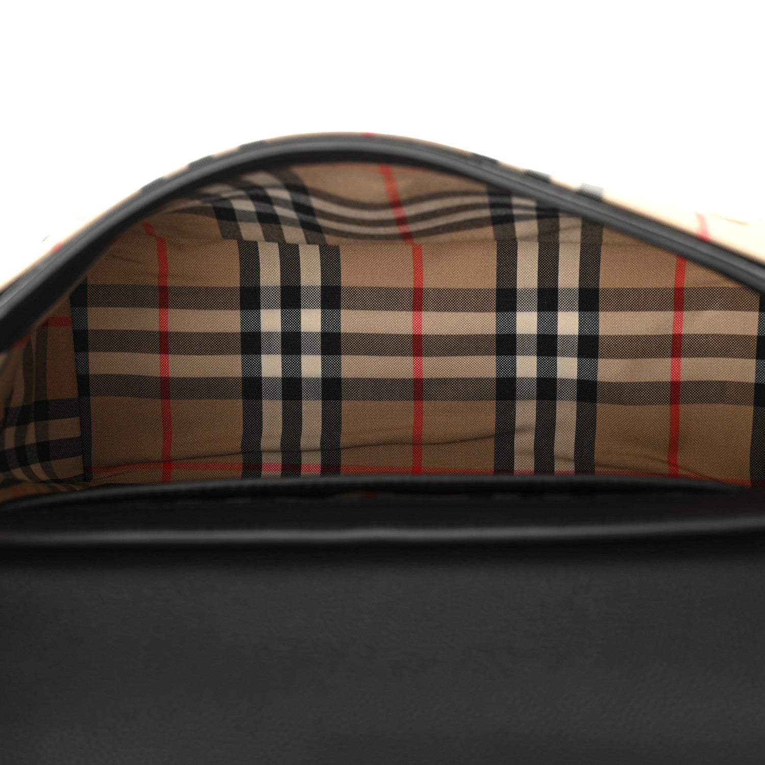 Burberry Grainy Calfskin Vintage Check Note Crossbody Bag Black 5 of 10