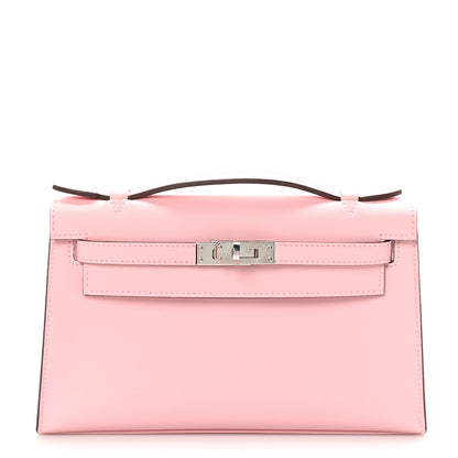 Hermes Swift Kelly Pochette Clutch Rose Sakura 1 of 12