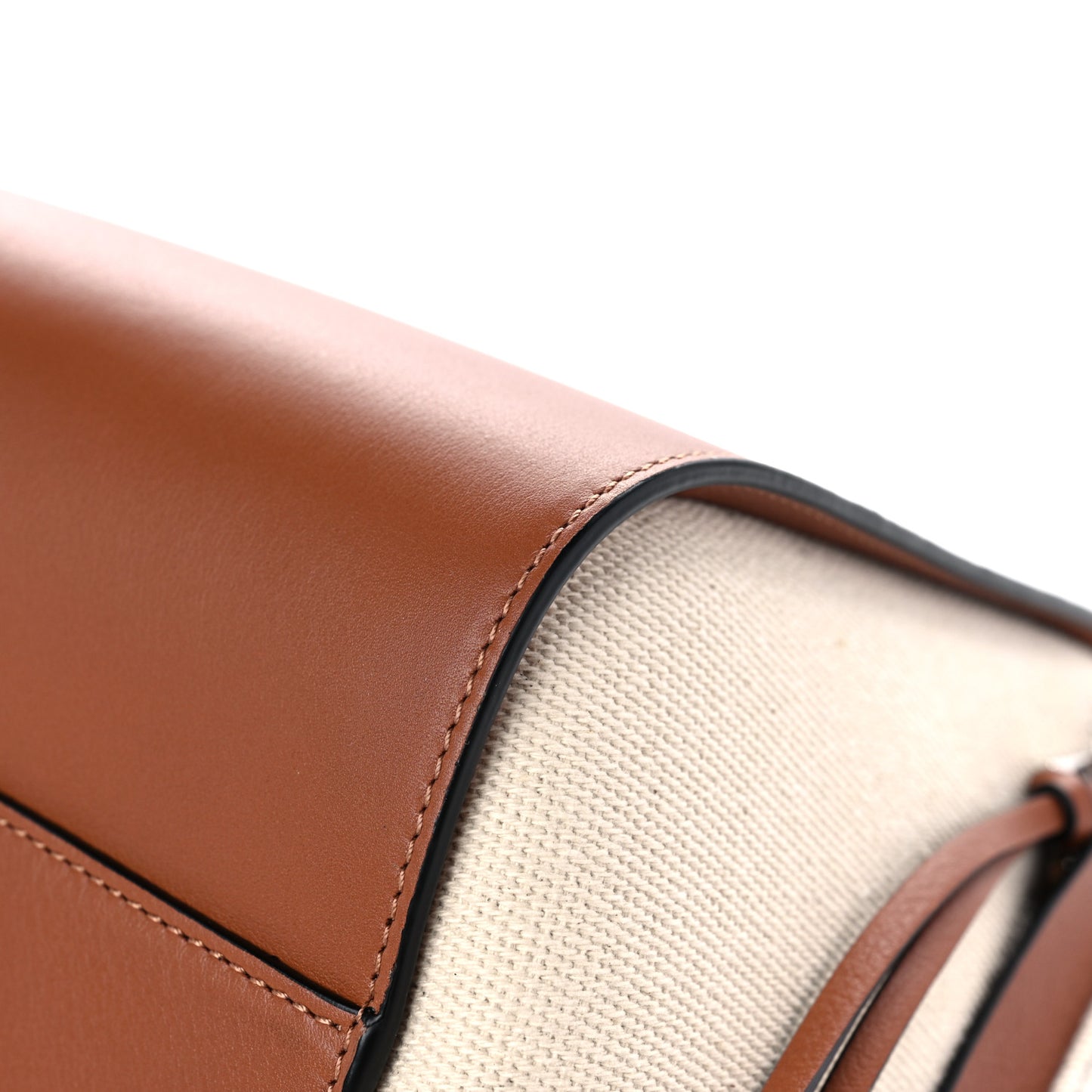 Calfskin Canvas Medium Hammock Shoulder Bag Natural Tan