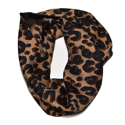 Louis Vuitton Silk Leopard Snood Scarf 1 of 4