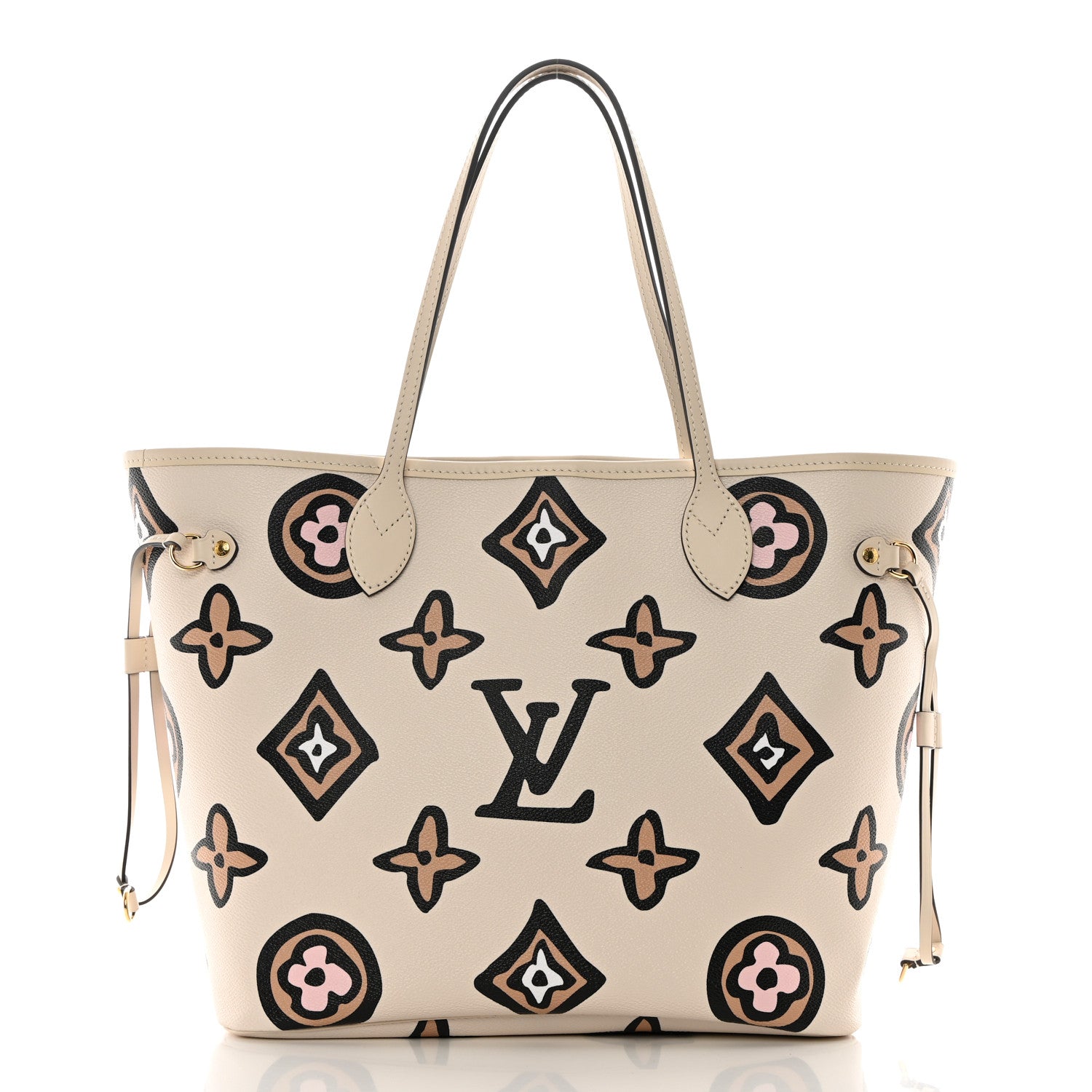 Louis Vuitton Monogram Giant Wild at Heart Neverfull MM Creme 3 of 11