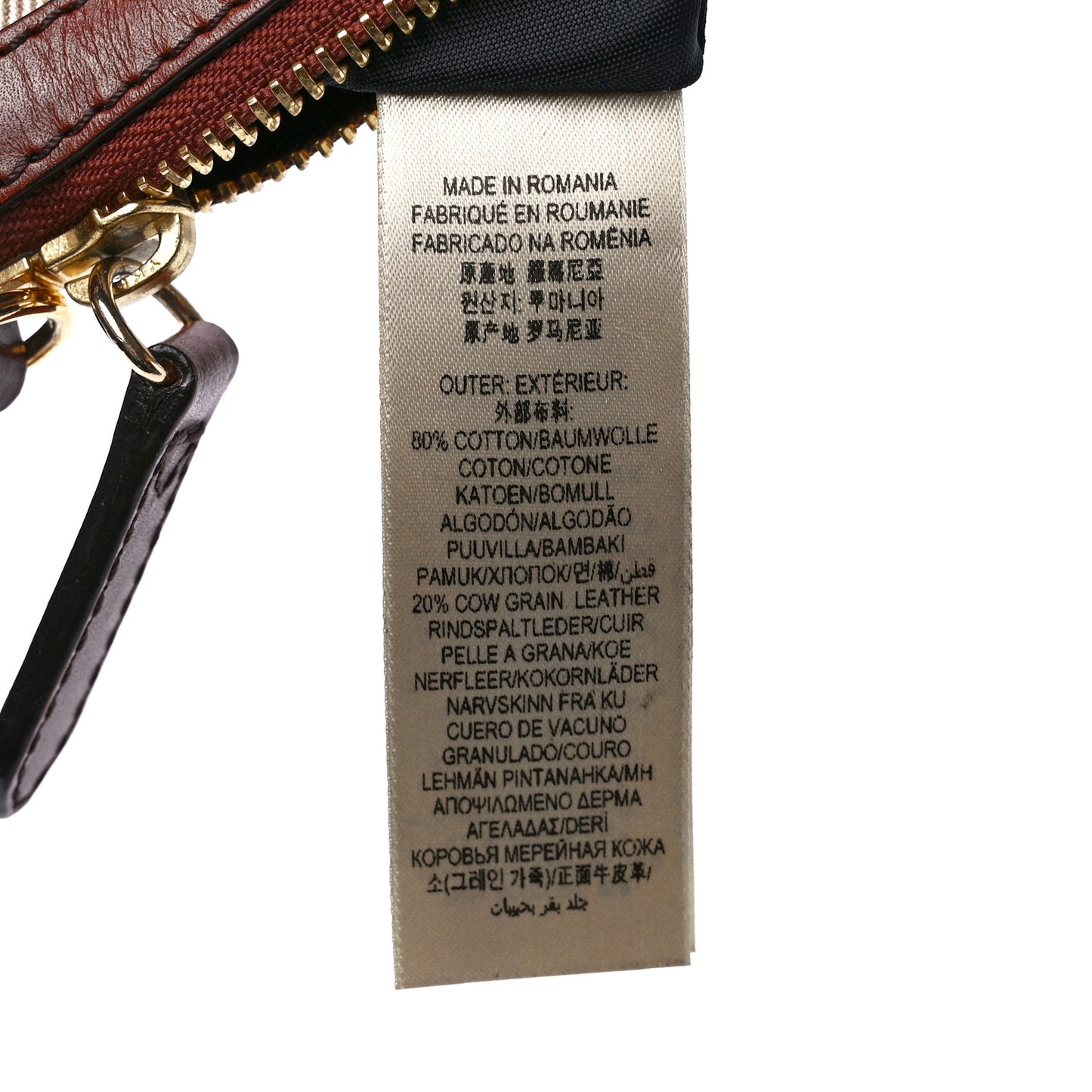 House Check Bridle Calfskin Peyton Crossbody Dark Tan