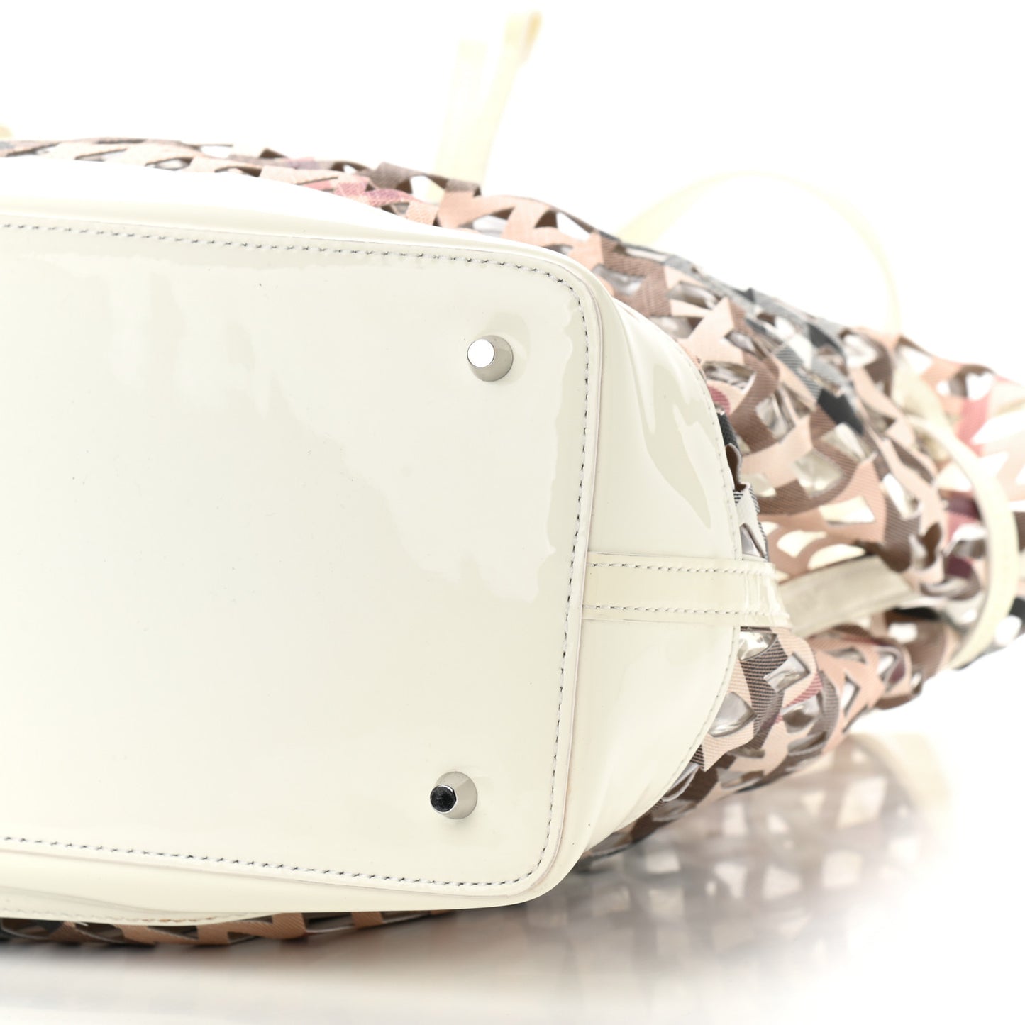 Supernova Check Net Drawstring Bag White