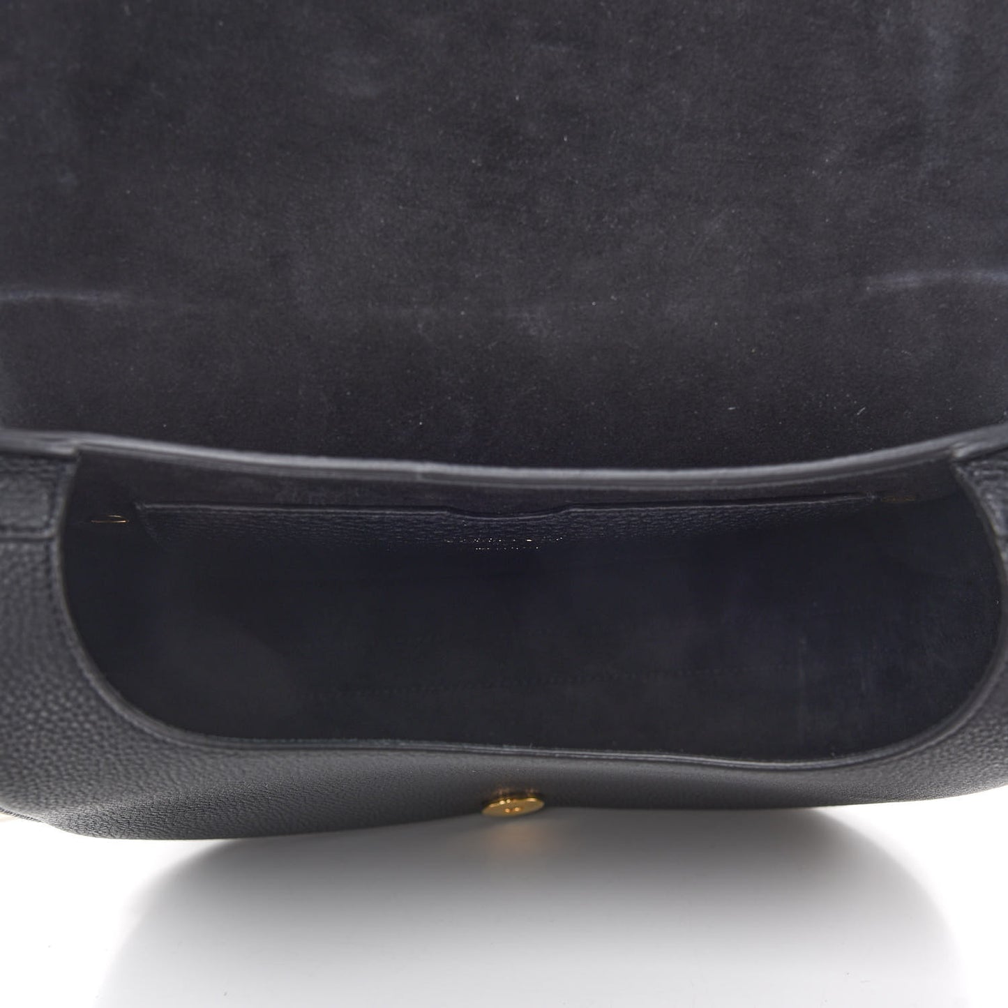 Grained Calfskin Large Bobby Flap Black