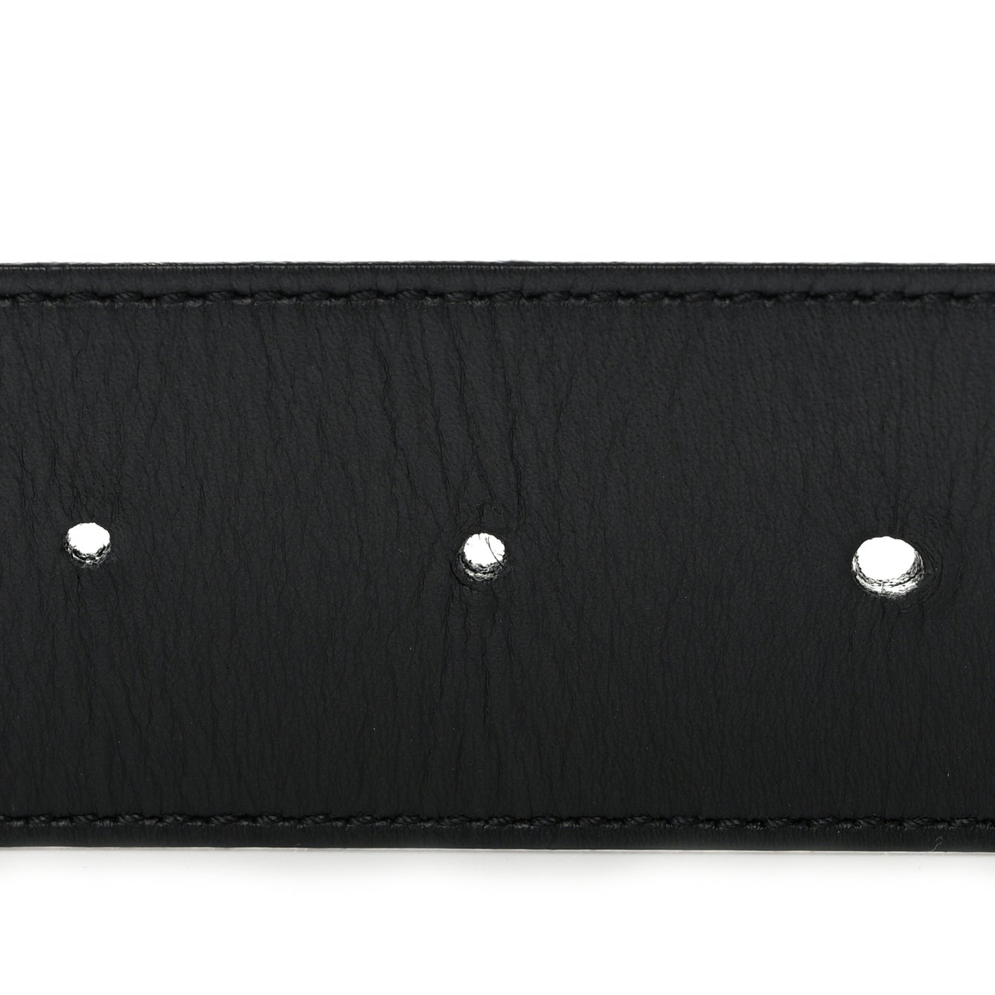Moon Calfskin Pearl Double G 40mm Belt 90 36 Black Cream