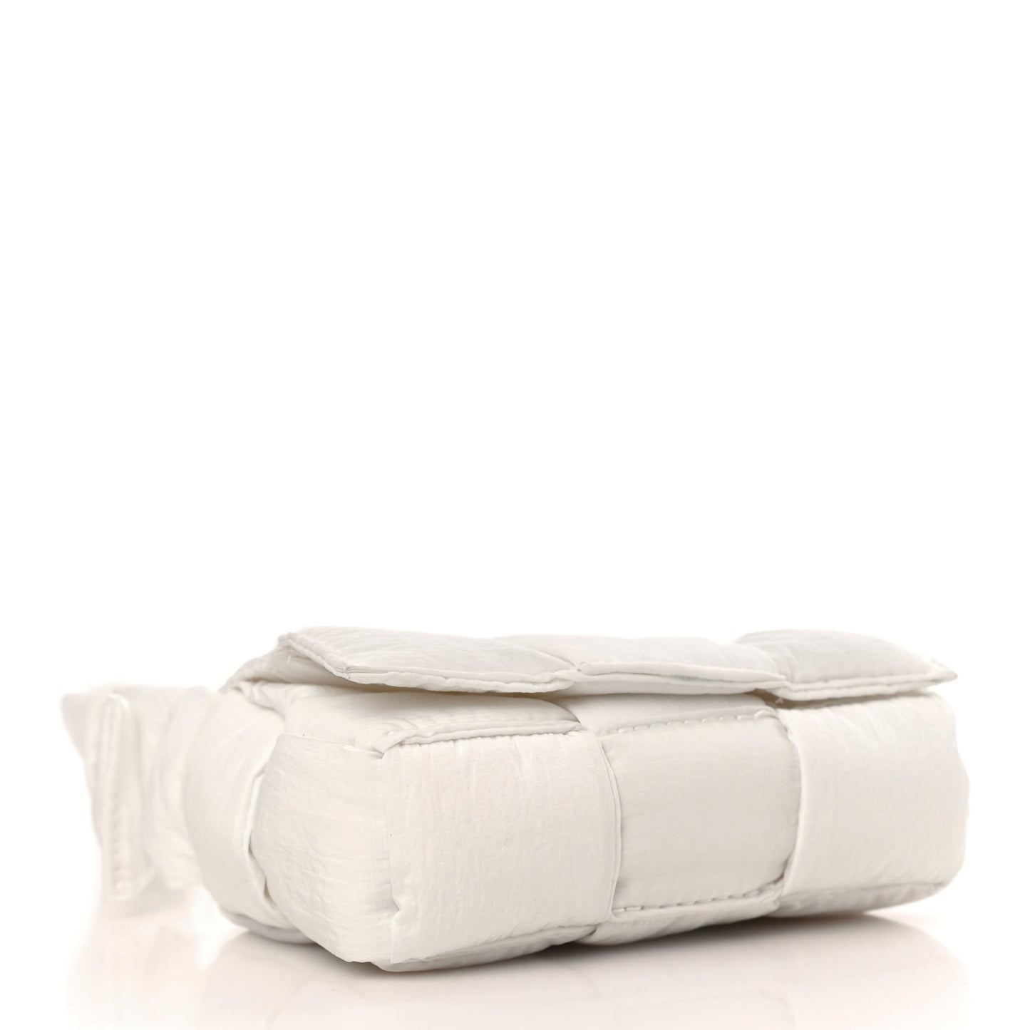 Nylon Intrecciato Padded Tech Candy Cassette Bag White