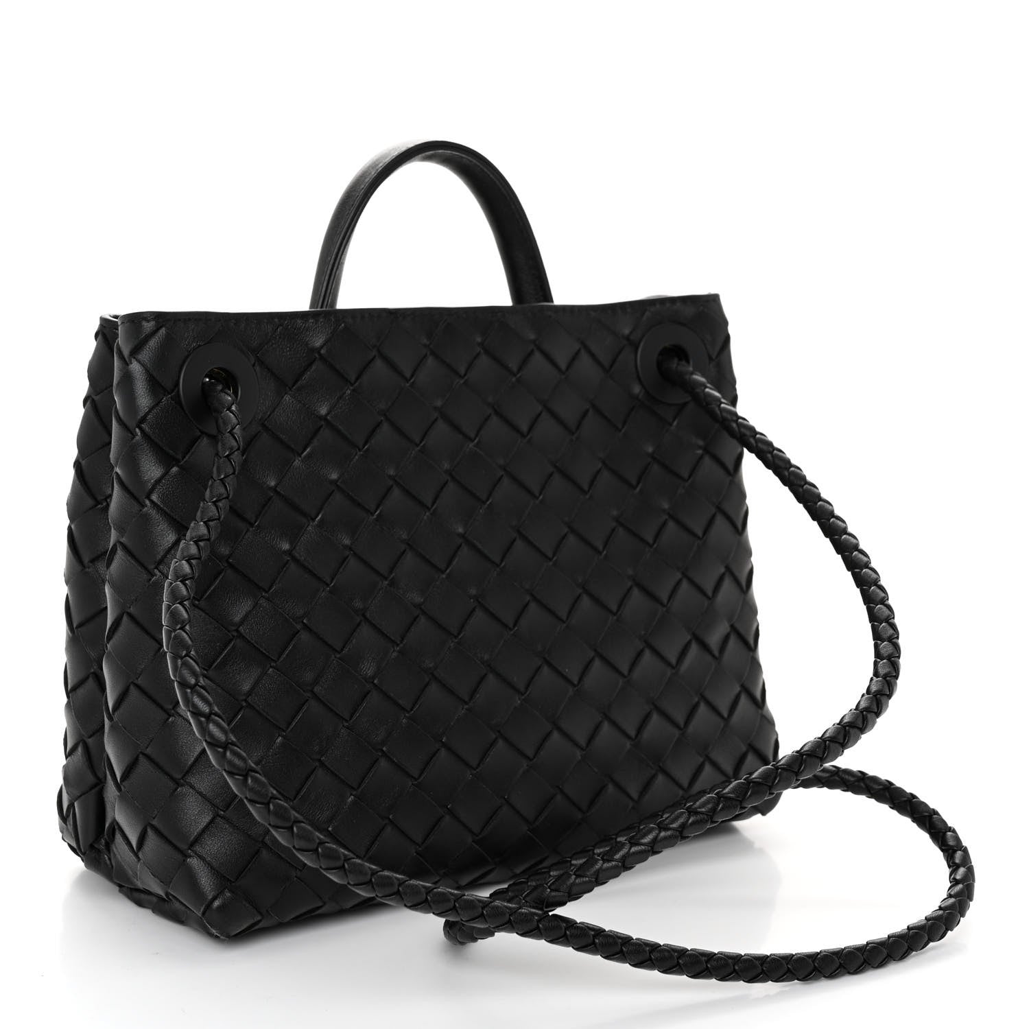 Bottega Veneta Nappa Intrecciato Small Andiamo Shoulder Bag Black 5 of 10
