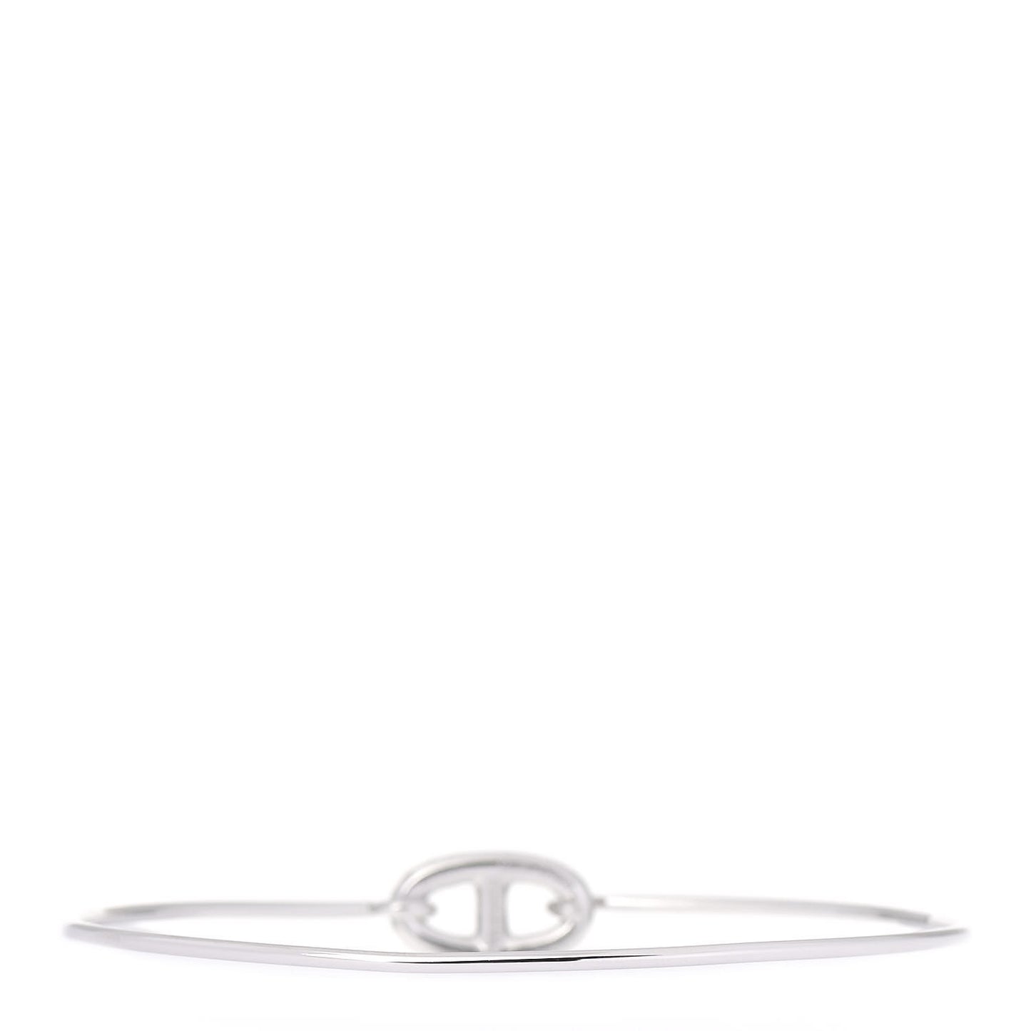 18K White Gold Diamond PM Ronde Chaine d'Ancre Bracelet ST