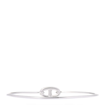 Hermes 18K White Gold Diamond PM Ronde Chaine d'Ancre Bracelet ST 3 of 5