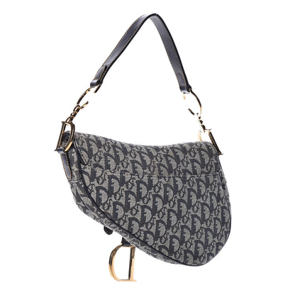Christian Dior Monogram Saddle Bag Blue 3 of 9