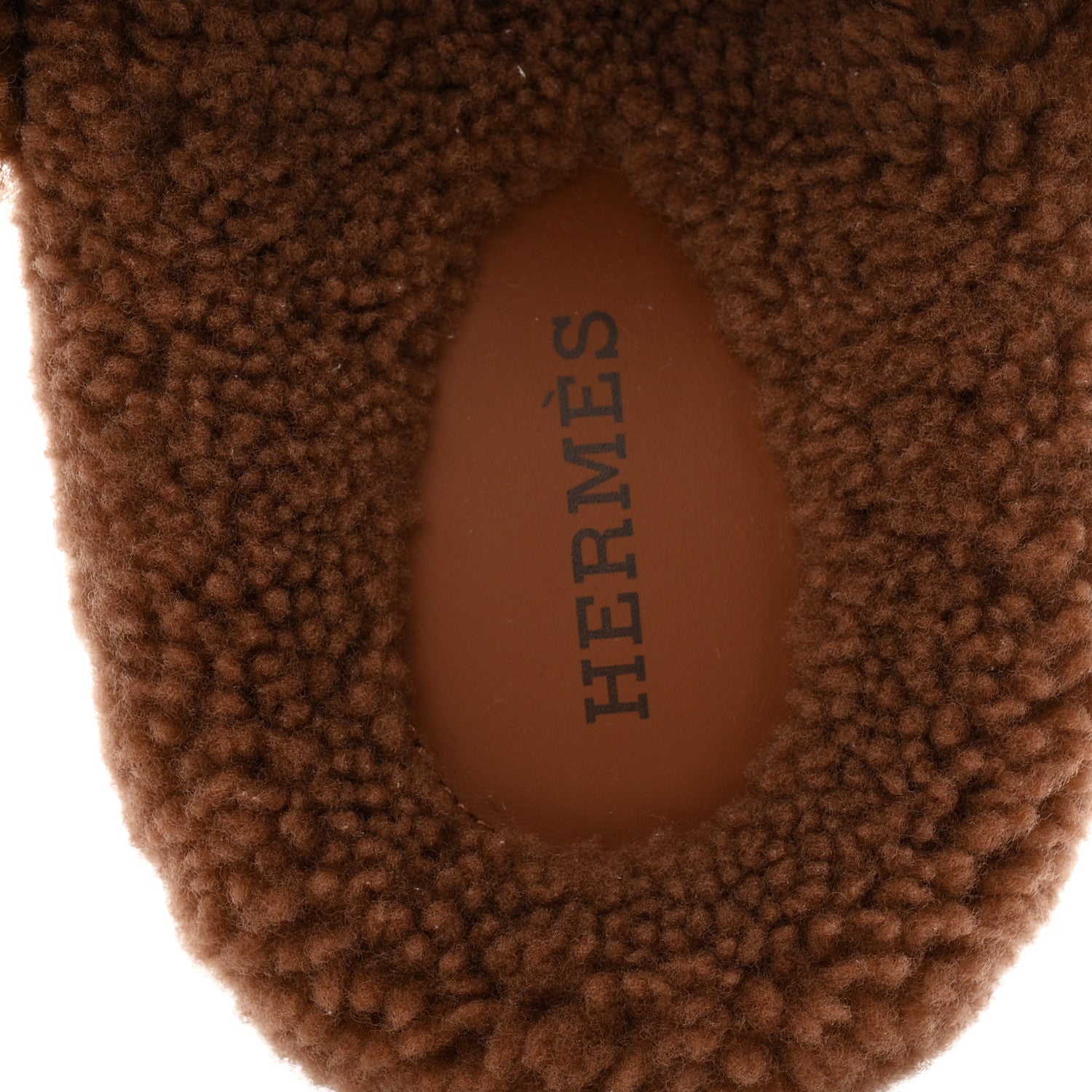Hermes Suede Goatskin Shearling Womens Chypre Sandals 38 Gold 8 of 8