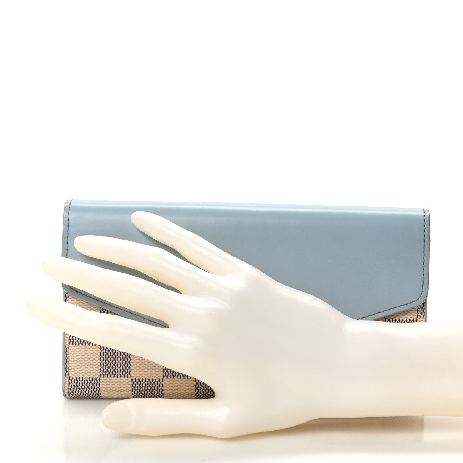 Louis Vuitton Damier Azur Sarah Wallet NM Bleu Olympe 2 of 6