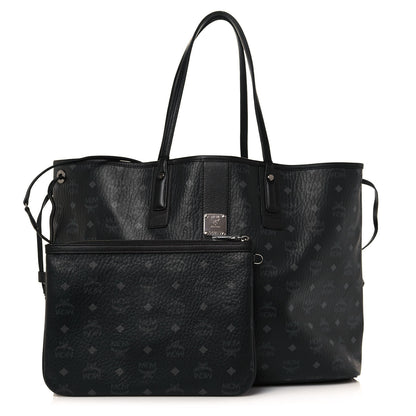 MCM Visetos Medium Liz Reversible Shopper Tote Black 1 of 19