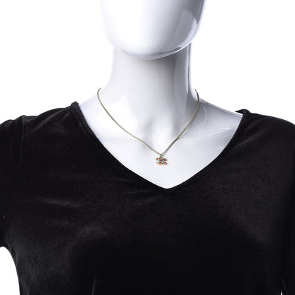 Chanel Crystal CC Necklace Gold Multicolor 2 of 5