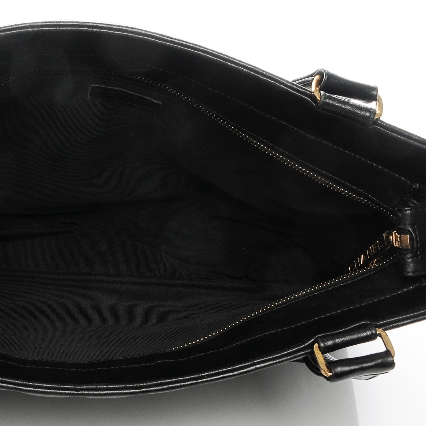 Lambskin Quilted Chocolate Bar Tote Black