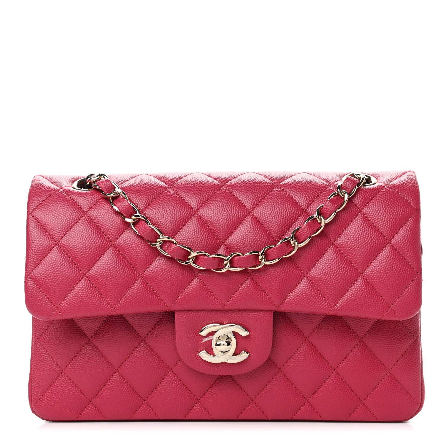 Chanel Caviar Quilted Small Double Flap Dark Pink 1 of 4