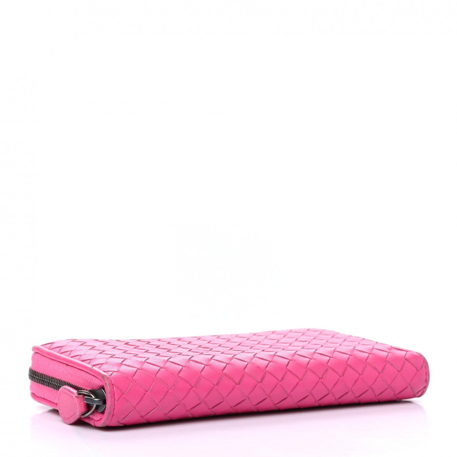 Bottega Veneta Nappa Intrecciato Zip Around Wallet Rosa Shock 4 of 10