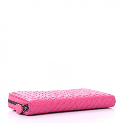 Bottega Veneta Nappa Intrecciato Zip Around Wallet Rosa Shock 4 of 10