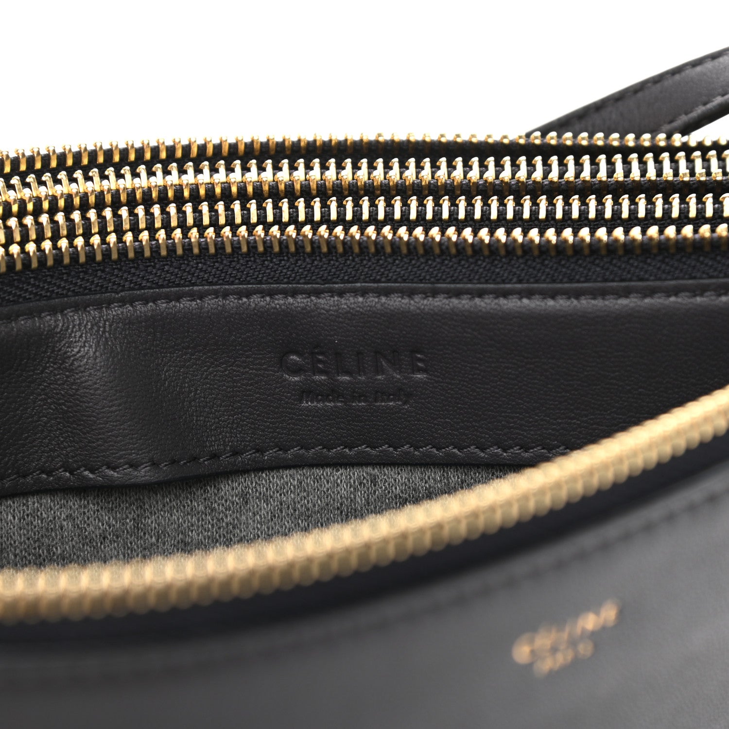 Celine Lambskin Large Trio Crossbody Bag Anthracite 8 of 11