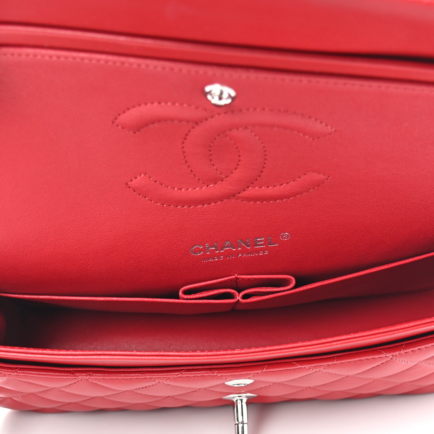 Chanel Lambskin Quilted Medium Double Flap Red 4 of 8