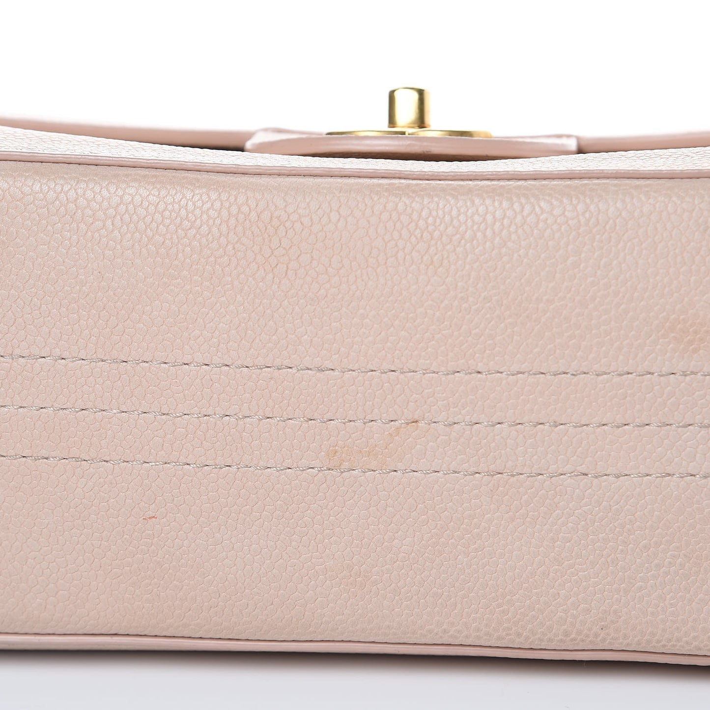 Grained Calfskin Jumbo Classic Pure Double Flap Nude