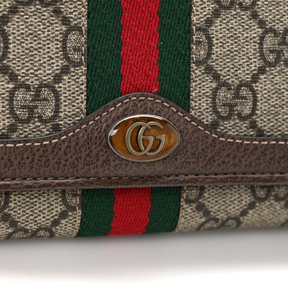 Gucci GG Supreme Monogram Web Ophidia Wallet On Chain Brown 10 of 10