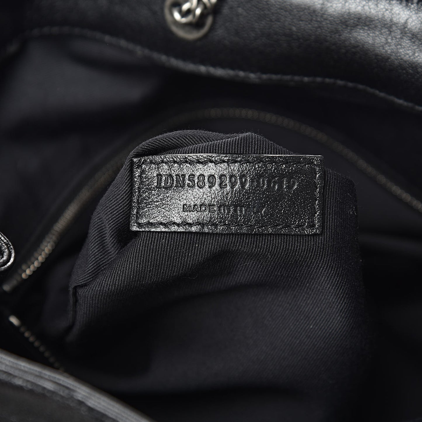 Vintage Lambskin Chevron Monogram Medium Nolita Black