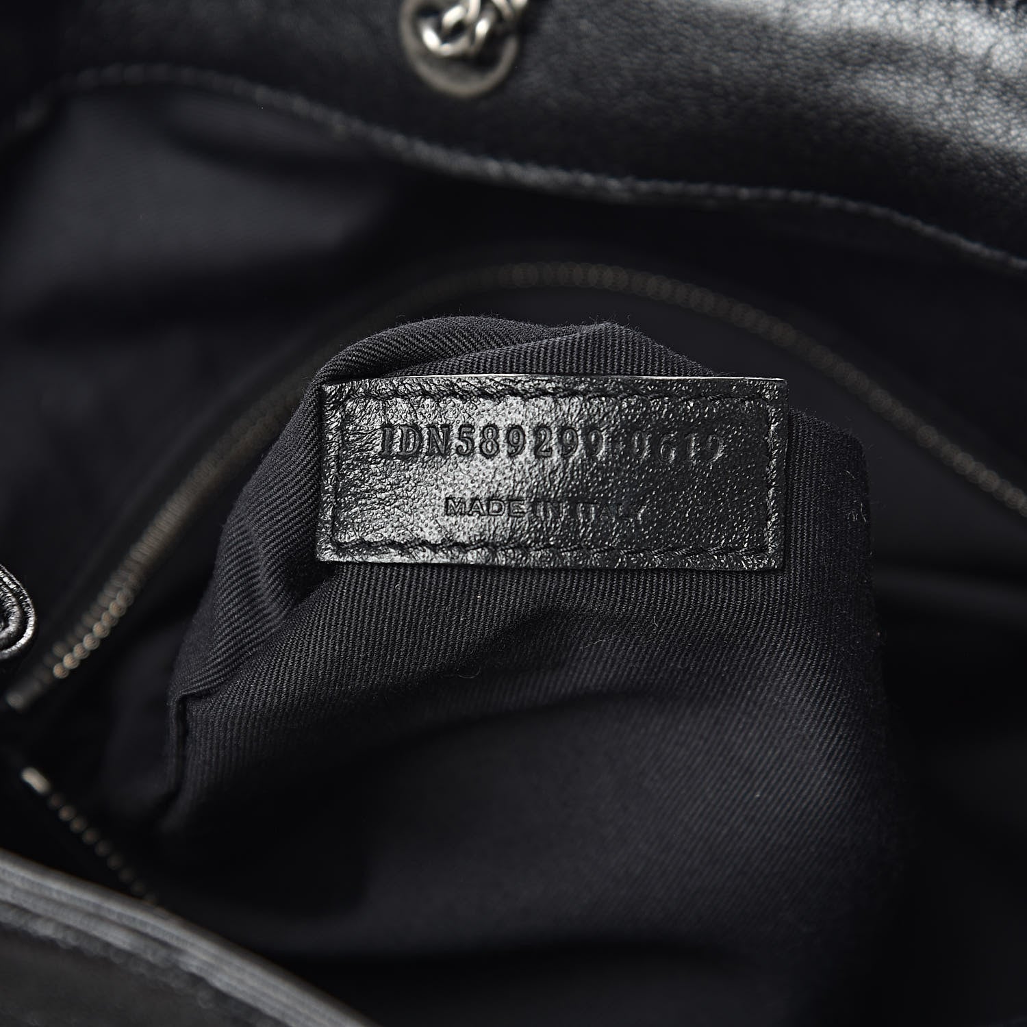 Saint Laurent Vintage Lambskin Chevron Monogram Medium Nolita Black 6 of 11