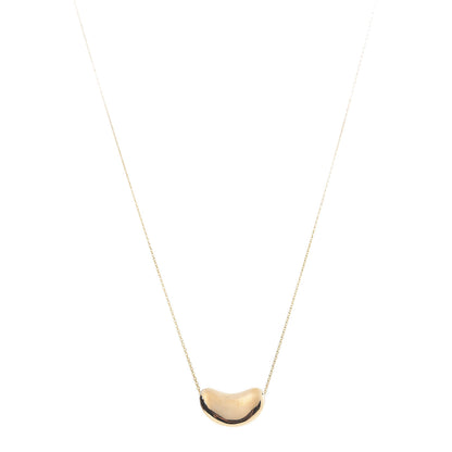 Tiffany 18K Yellow Gold 18mm Elsa Peretti Bean Pendant Necklace 1 of 7