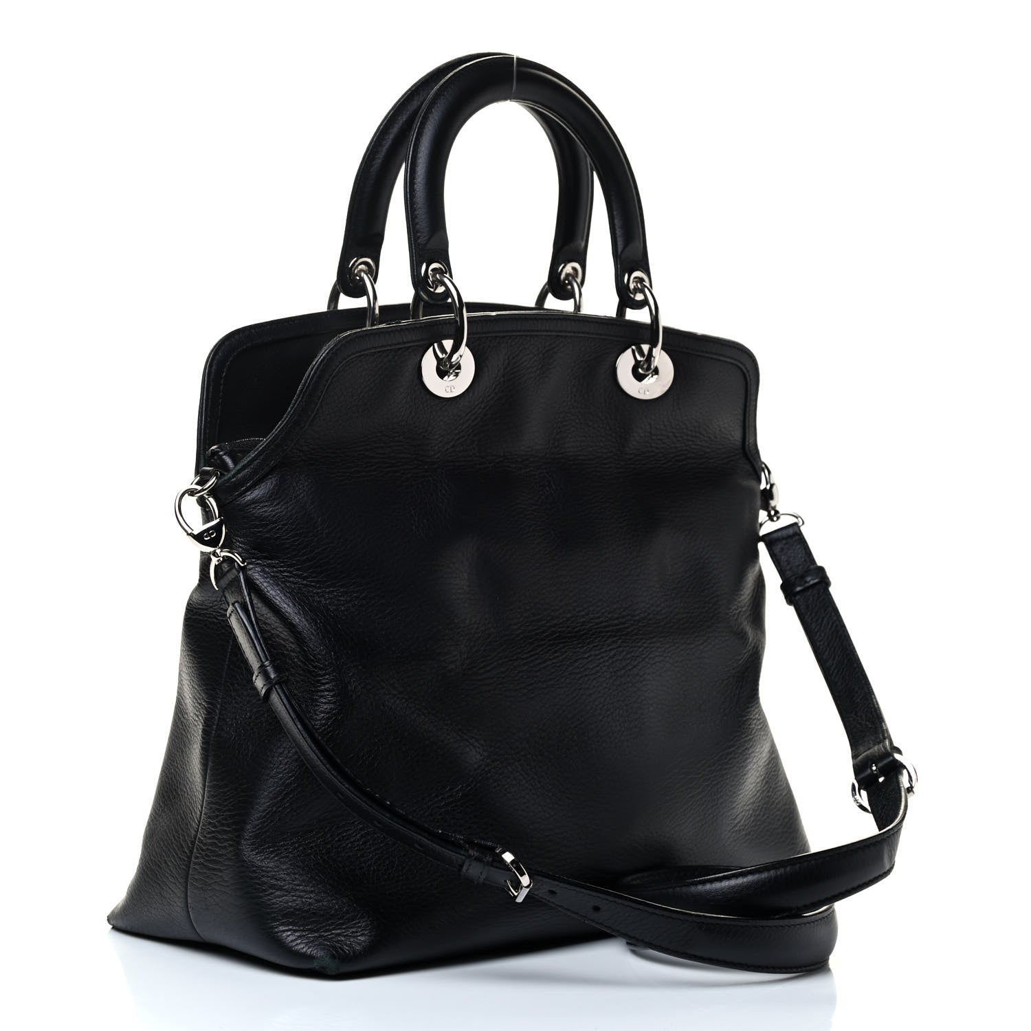 Christian Dior Calfskin Large Granville Tote Black 2 of 4