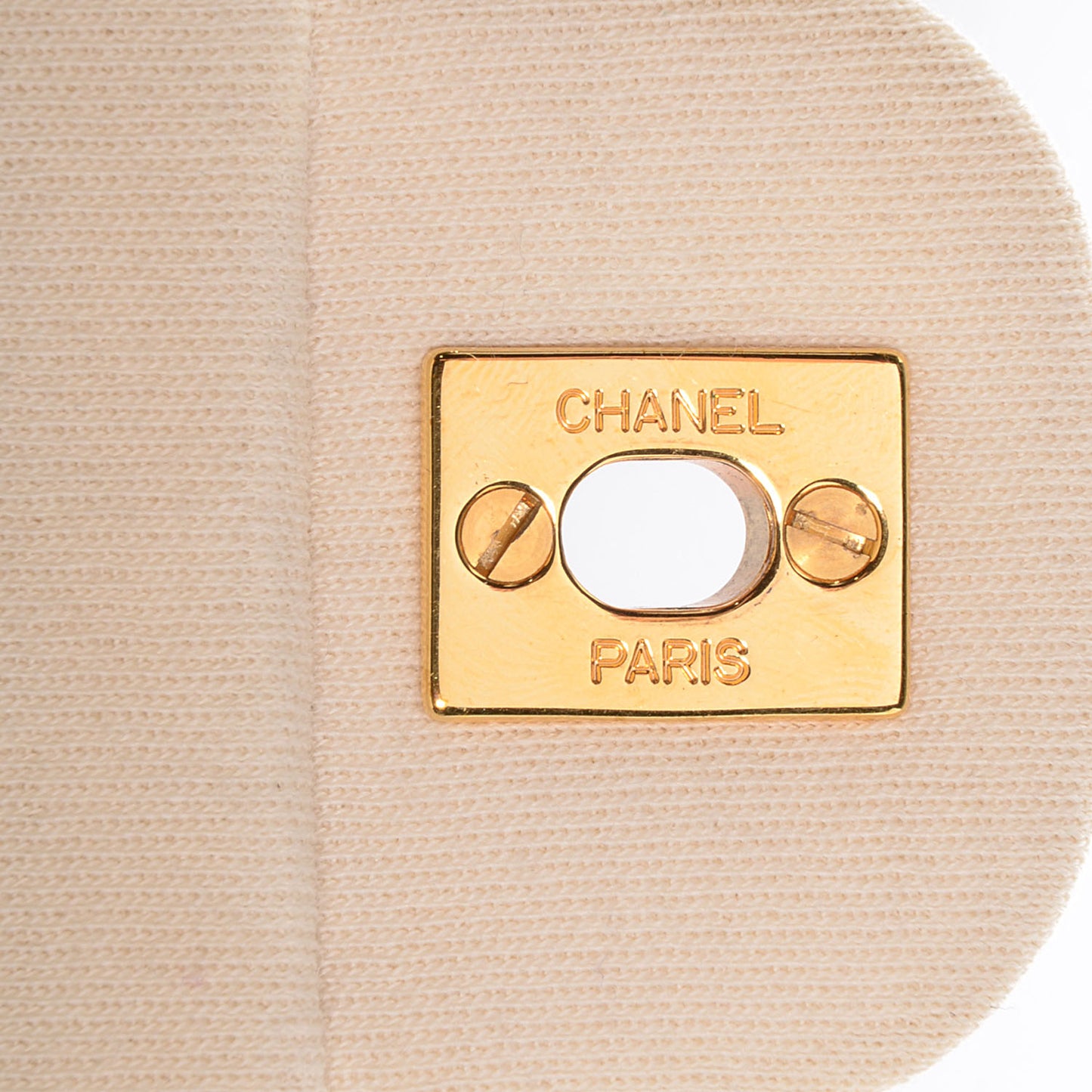 Jersey Quilted Medium Double Flap Beige