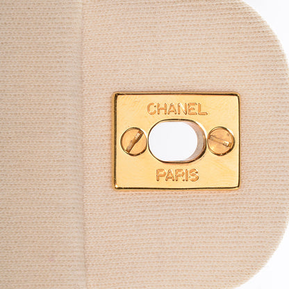 Chanel Jersey Quilted Medium Double Flap Beige 6 of 9