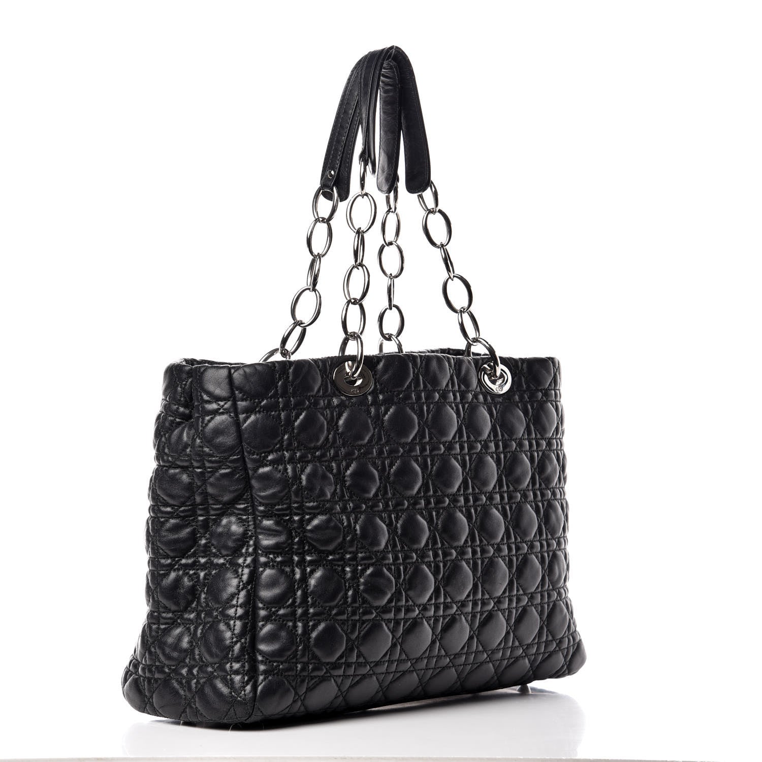 Christian Dior Lambskin Cannage Large Dior Soft Shopping Tote Black 3 of 12