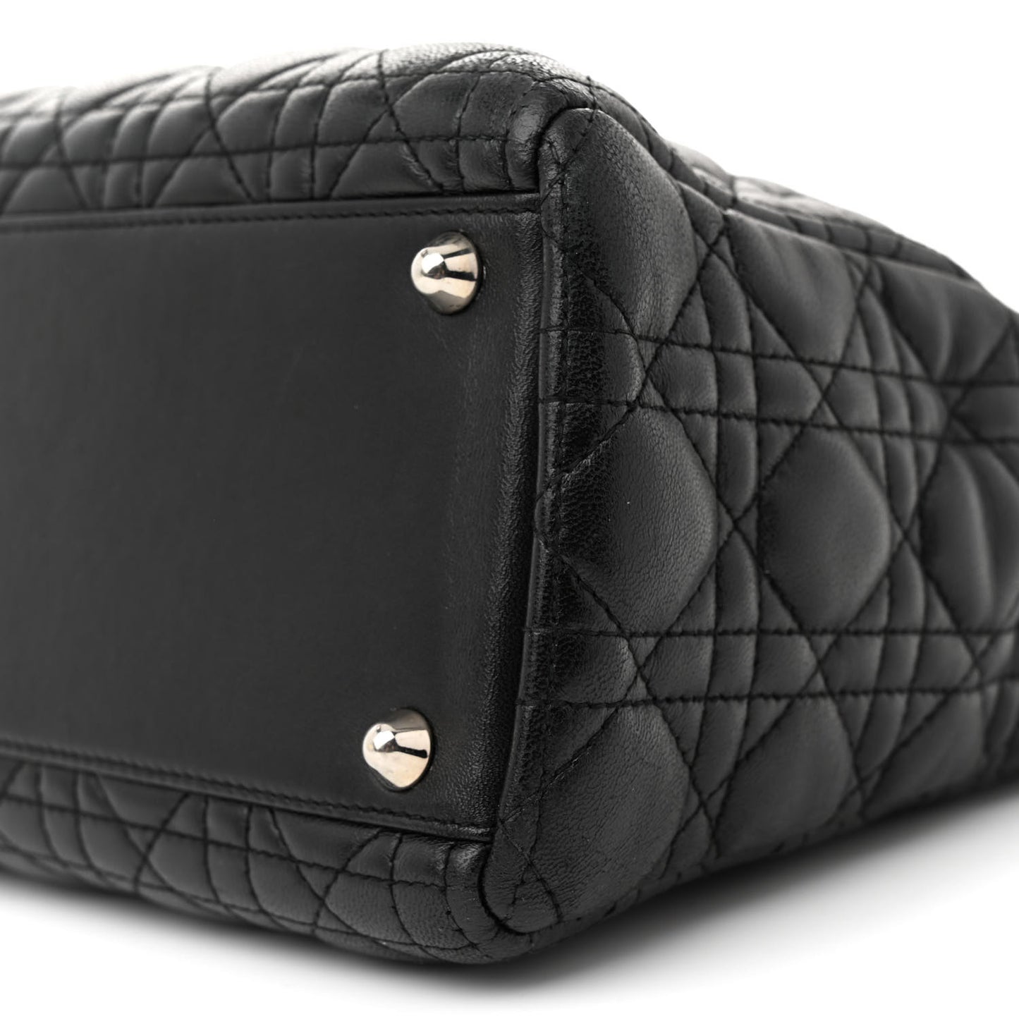 Lambskin Cannage Large Lady Dior Black
