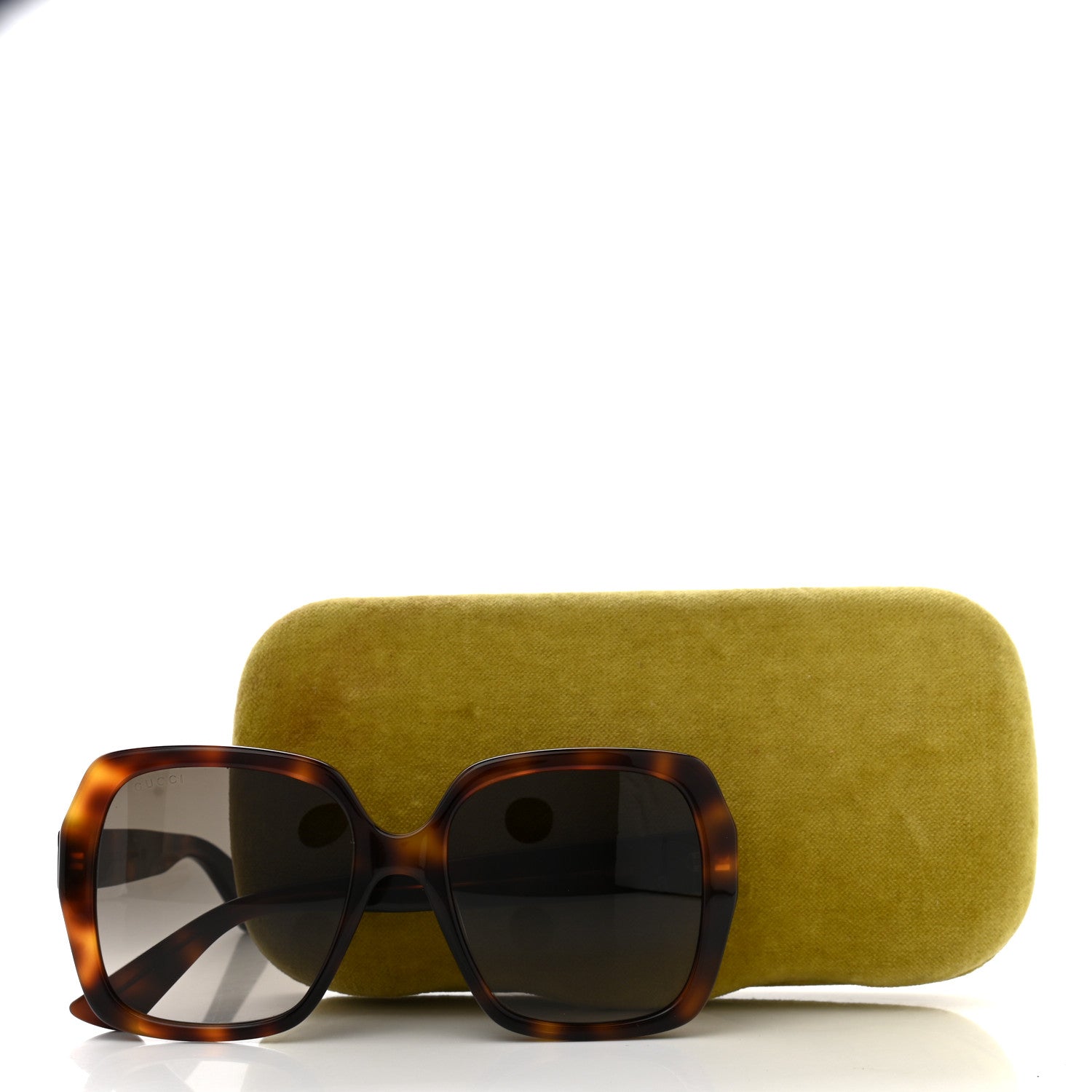 Gucci Acetate Square Frame GG0096S Sunglasses Tortoise 11 of 11