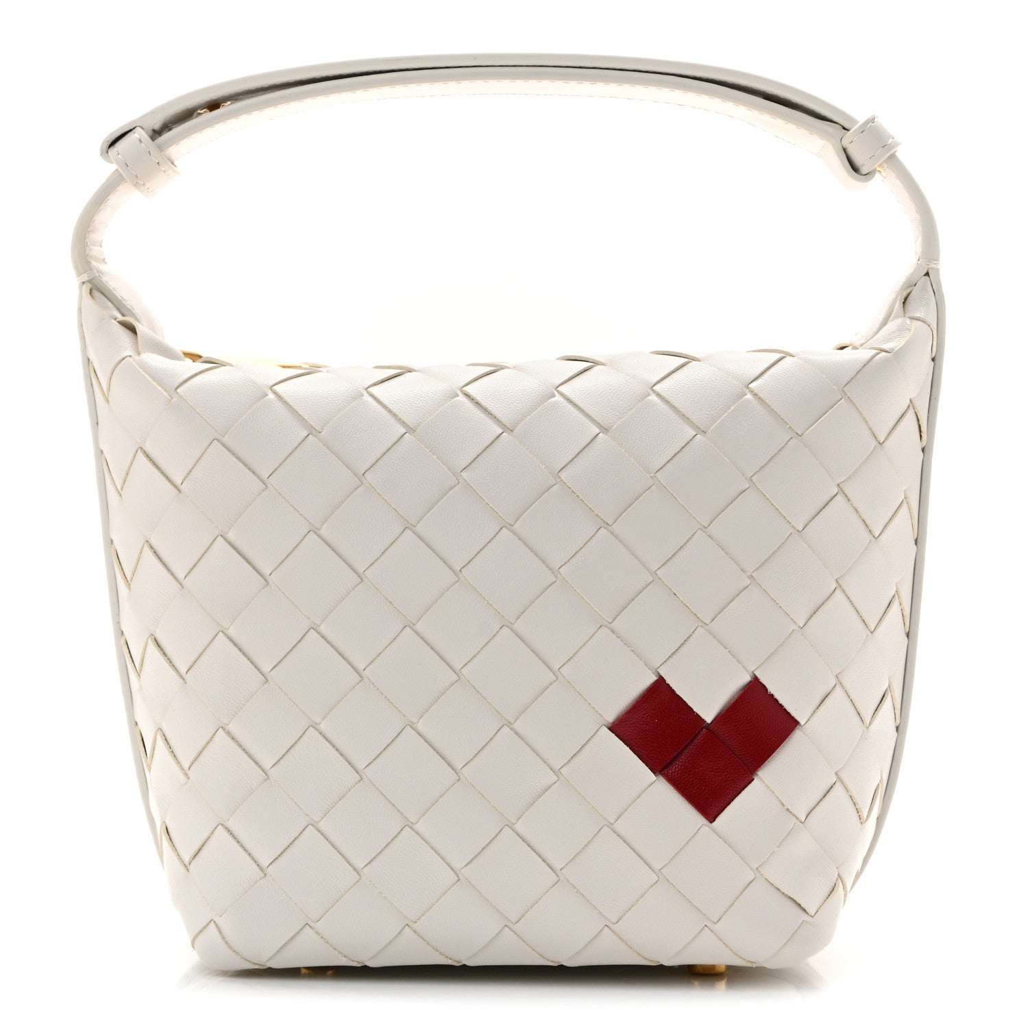 Bottega Veneta Nappa Intrecciato Heart Candy Wallace White 1 of 10