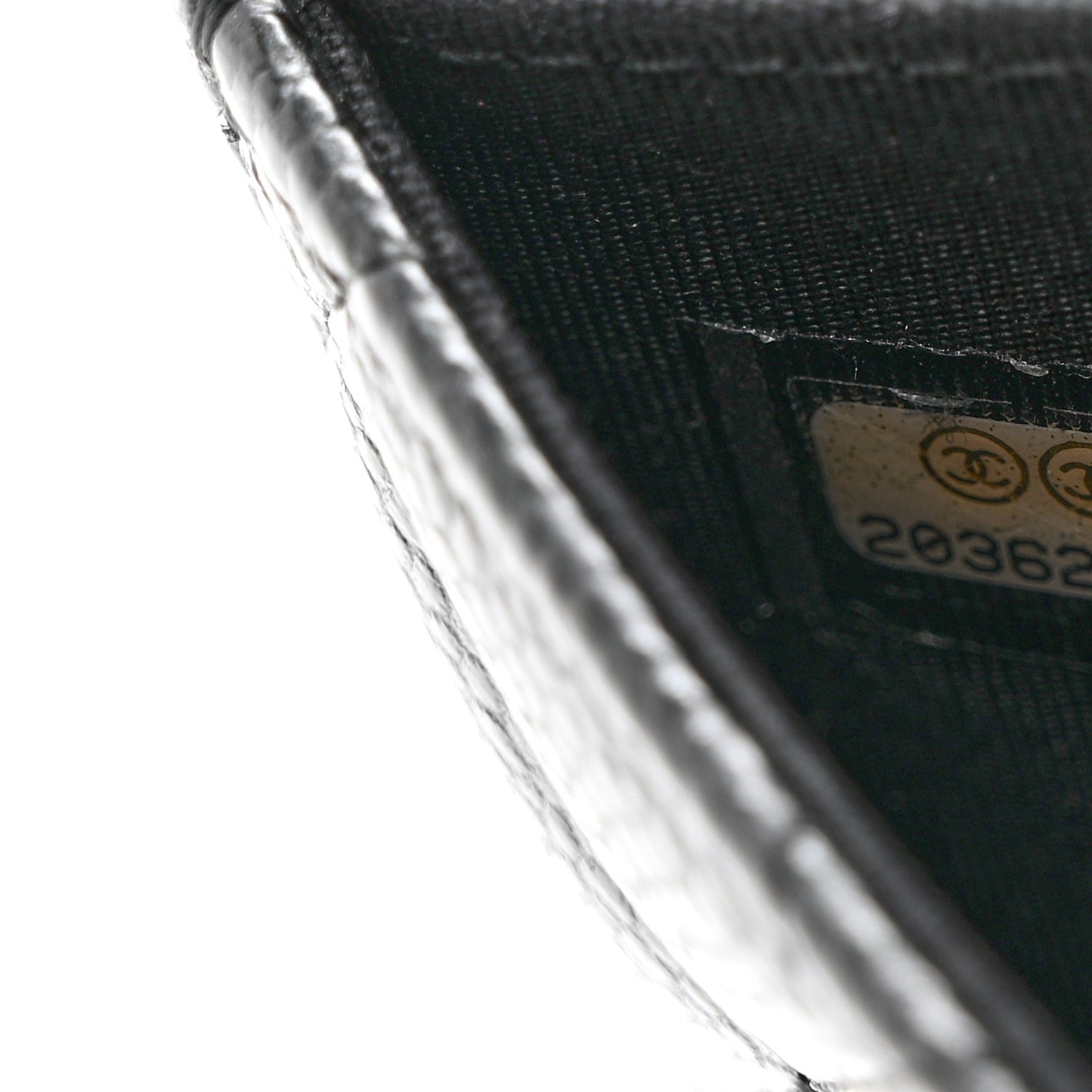 Caviar Quilted Flap Card Holder Wallet Black