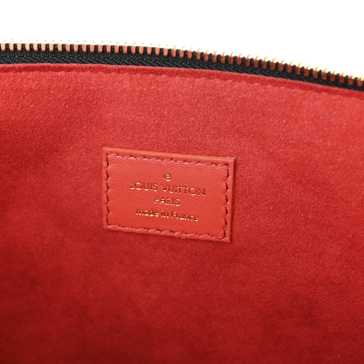 Patent Embossed Monogram Lambskin Coussin MM Black Red