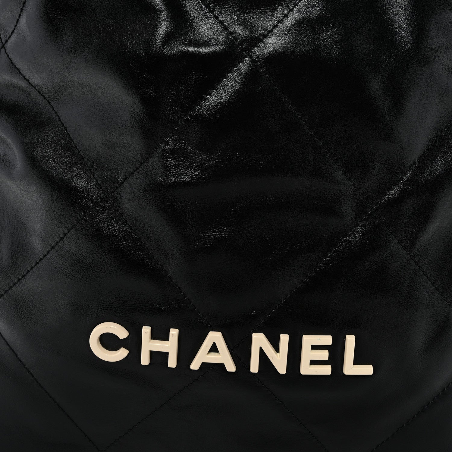 Chanel Shiny Calfskin Quilted Large Chanel 22 Black 9 of 11