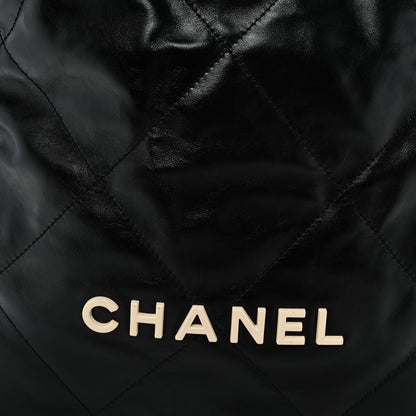 Chanel Shiny Calfskin Quilted Large Chanel 22 Black 9 of 11