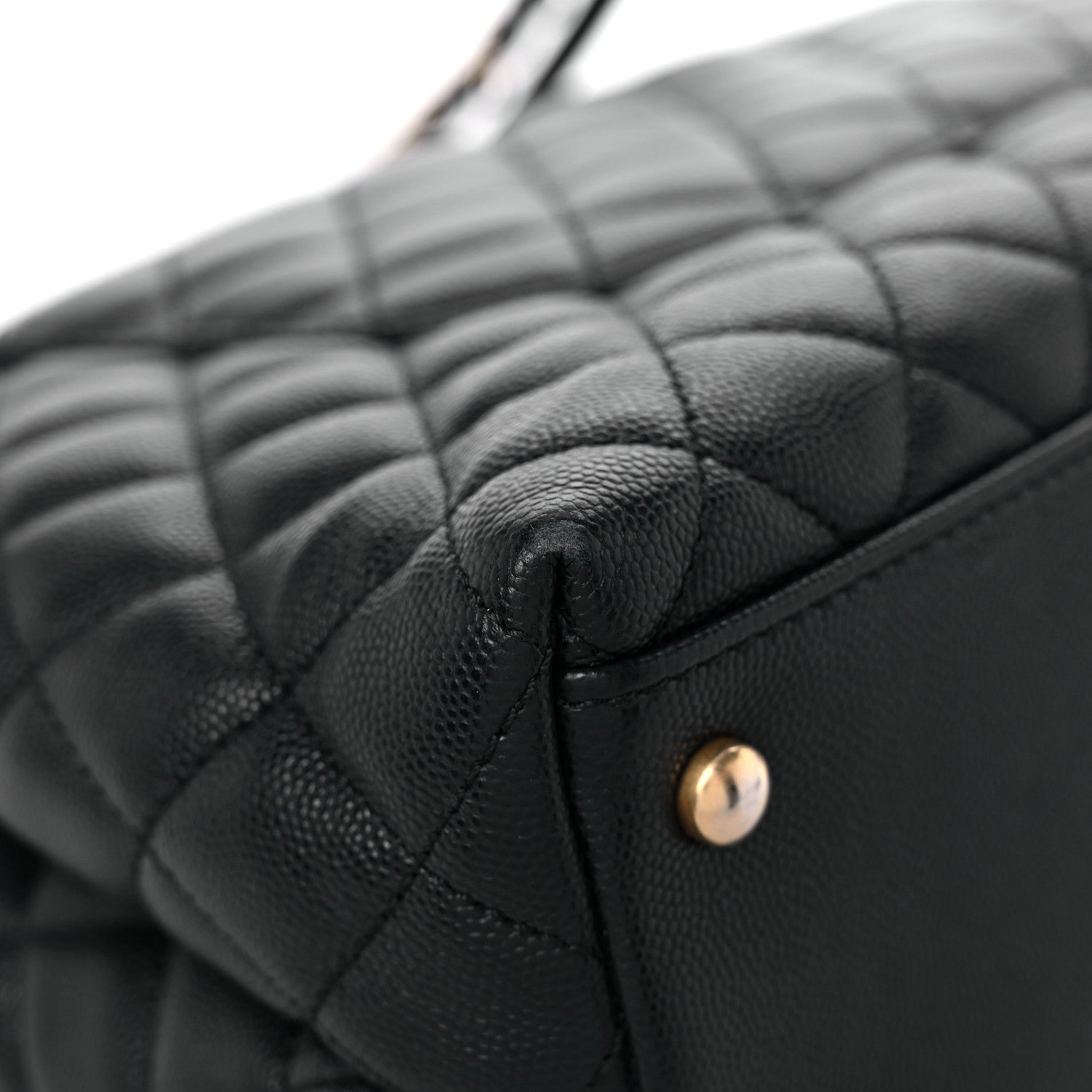 Chanel Caviar Lizard Quilted Medium Coco Handle Flap Black 10 of 16