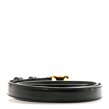 Celine Box Calfskin Small 18mm Triomphe 80 32 Belt Black 2 of 6