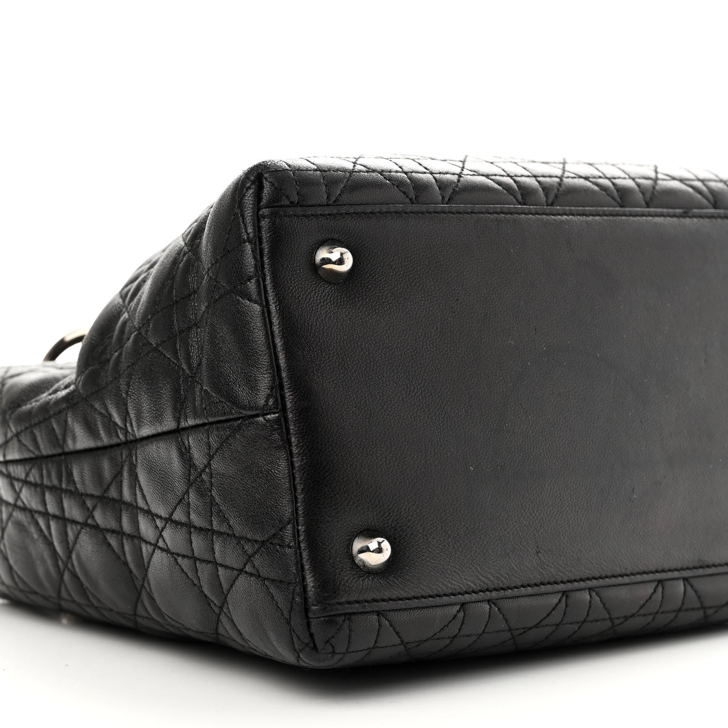 Christian Dior Lambskin Cannage Small Soft Lady Dior Tote Black 9 of 14
