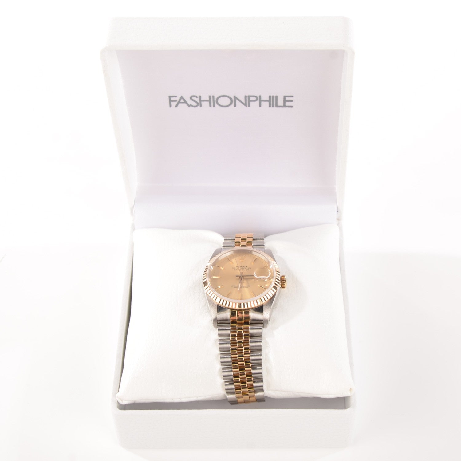 Rolex Stainless Steel 18K Yellow Gold 36mm Oyster Perpetual Datejust Watch Champagne 16233 5 of 10
