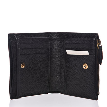 Gucci Pebbled Calfskin Animalier Card Case Wallet Black 4 of 7