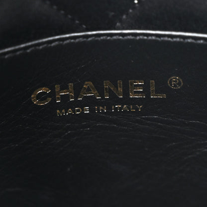 Chanel Shiny Crumpled Calfskin Quilted Pearl Mini Chanel 22 Black 6 of 10
